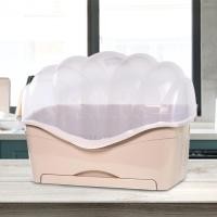 ราคา ที่คว่ำจาน ที่คว่ำจานพลาสติก มีถาดรองน้ำ ที่คว่ำจานพร้อมฝาปิด ที่วางจาน ชั้นคว่ำจานพลาสติก ชั้นคว่ำแก้ว mini_house11 (22932719031)