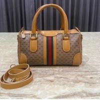 ราคา Gucci Vintage Micro GG Web Boston bag ของแท้ วินเทจ กุชชี่ แบรนด์เนม กระเป๋ามือสอง (17885532009)