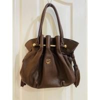 ราคา MCM Shoulder bag หนังนิ่ม ทรงน่ารัก สีน้ำตาล ของแท้ 100% Made in Italy (12425740159)