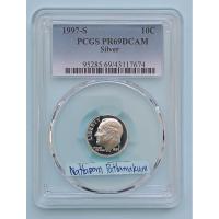 ราคา เหรียญเกรด PCGS PR69DCAM 10C Roosevelt Proof Silver Dime ปี 1997-S เนื้อเงินขัดเงา (25609559314)