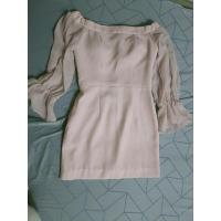 ราคา เดรสสั้นเปิดไหล่ แขนผ้าชีฟองนิ่ม สีโอรส แบรนด์postroad ใส่1ครั้งไซส์ M (12089782171)