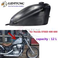 ราคา GZ 12ลิตร12L รถจักรยานยนต์น้ำมันถังแก๊ส Retro ถังน้ำมันสำหรับ Honda Shadow Vt600 STEED400 STEED600 STEED 400 600 VLX600 (28606239990)