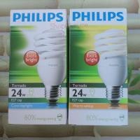 ราคา (179บาท)PHILIPS Tornado Extra bright 24W ฟิลิปส์ หลอดคอมแพคฟลูออเรสเซนส์ ประหยัดพลังงาน (21828533049)