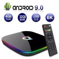 ราคา android box Q Plus กล่องแอนดรอย Android 9.0 tv box แถมถ่าน (15027609659)