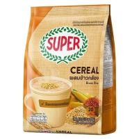 ราคา (20 ซอง) Super Cereal Brown Rice ซุปเปอร์ 4in1 ธัญญาหารปรุงสำเร็จผสมข้าวกล้อง 500 กรัม (7228111260)