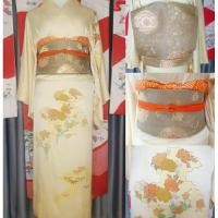 ราคา พร้อมส่ง Kimono กิโมโน สีเหลือง มือสองของแท้จากญี่ปุ่น (21888895568)