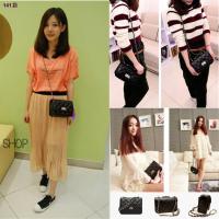 ราคา №✚ขายส่งกระเป๋าสะพายข้าง หนัง ตาข่ายสายเหล็ก (7090541610)