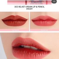 ราคา 3ce velvet cream lip & pencil สี heart (4134378174)