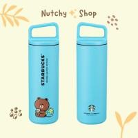 ราคา [ของแท้] แก้ว Starbucks LINE Friends Brown Earth Day Tote หายาก Limited Collection 16 ออนซ์ (18600533435)