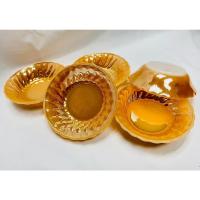 ราคา เนื้อมุก สีชา ชามแก้ว ชามขอบหยัก สีพีช OVEN PROOF DINNERWARE BY ANCHOR HOCKING 35 MADE IN U.S.A (19613578909)
