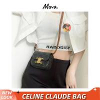 ราคา เซลีนCeline TRIOMPHE CLAUDE MINI BAG สุภาพสตรี/กระเป๋าสะพายไหล่/กระเป๋าร่อซู้ล ลิซ่า สไตล์เดียวกัน 10I512DQB.04LU (28707298470)
