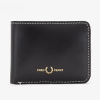 ราคา Fred Perry Contrast trim leather กระเป๋าสตางค์หนังด้านสีดำ ของแท้จากช็อปไทย พร้อมอุปกรณ์ครบ (21972121196)