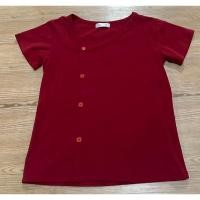 ราคา เสื้อยืดสีแดงกระดุมหน้า (23287713684)