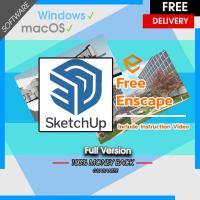ราคา sketchup pro 2023 free enscape + asset ตัวเต็ม Win Mac (25033420552)