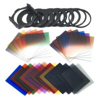 ราคา 24pcs Square Full + Graduated Filter Set + 9 Size Adapter Ring Filter Holder for cokin p s (1865595991)