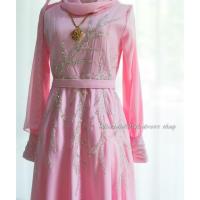 ราคา Dress ผ้าวาเลนติโน่ สีชมพูหวาน (27850265510)