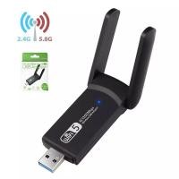 ราคา ใหม่ USB 3.0 1200Mbps WIFI ADAPTER Dual Band 5GHz 2.4 GHz 802.11AC RTL8812BU เสาอากาศ WiFi Dongle การ์ดเครือข่ายสำหรับแล (3527030237)