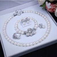 ราคา ชุดเครื่องประดับ สร้อยคอ สร้อยข้อมือ ต่างหู ไข่มุกน้ําจืดธรรมชาติ รูปมันฝรั่ง ขนาด 8-9 มม. สําหรับผู้หญิง (ไม่มีกล่อง) (25810662586)