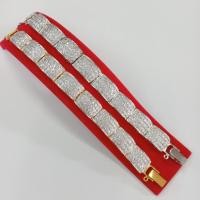 ราคา สร้อยมือกำไลจิกเพชร CZ 8 ข้อ (ใหญ่) หน้ากว้าง 1.3 cm. งานไมครอนชุบ 2 กษัตริย์ และชุบทองคำขาว (20835838556)