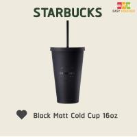 ราคา Starbucks® แก้วพลาสติกส ตาร์บัคส์เฮอริเทจโลโก้ แก้วดำด้าน Black Matt Cold Cup 16oz (6877006025)