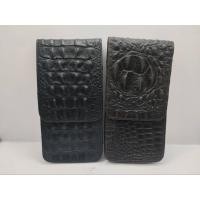 ราคา กระเป๋าหนังใส่มือถือ ซองหนังใส่โทรศัพท์ หนังแท้ อัดลายจระเข้ (24426808797)