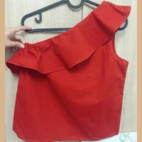 ราคา เสื้อปาดไหล่ข้างเดียว สีส้มอิฐ (3354878651)