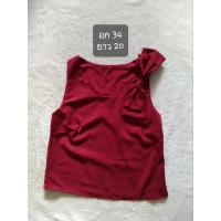 ราคา เสื้อแขนกุดสีแดงผ้าฮานาโกะ (21295692187)