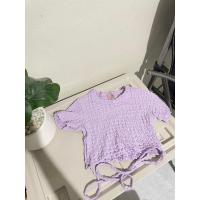 ราคา เสื้อครอป สีม่วงพาสเทล (18380444407)