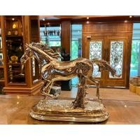 ราคา รูปปั้นม้ายกขา ฐานใหญ่ เนื้อทองเหลืองThakrayang (5495489227)
