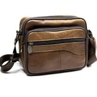 ราคา Chinatown Leather กระเป๋าสะพายหนังแท้ ผู้ชาย สีน้ำตาล แนวนอนใบกระทัดรัด (24425651970)