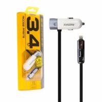 ราคา Remax Car Charger USB3.4A RCC102 Fast8 for Android & iPhone สายชาร์จ 2 หัว+USB 1ช่อง (1135132369)