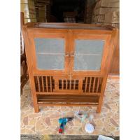 ราคา ตู้กับข้าวเล็กไม้สัก ขนาด กว้าง 45 ยาว 97 สูง 120 ซม. (19275994461)