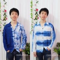ราคา เชิ้ตแขนยาว เสื้อมัดย้อมผู้ชาย เชิ้ตมัดย้อม (9522030781)