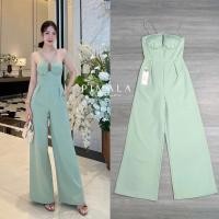 ราคา จั้มสูทขายาวสายเดี่ยวแอบเซ็กซี่เปิดอกเบาๆโทนสีใส่สวยขับผิวออร่ามากสีเขียวมิ้น (23756083416)