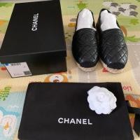 ราคา Used like new Chanel espadrilles Black (6916021982)