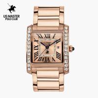 ราคา ️เก็บโค๊ดลดเพิ่ม️ แบรนด์แท้% ประกันศูนย์1ปี‼️US Master Polo Club USM-230803 ผู้หญิงสายสแตนเลส (25859740602)