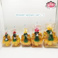 ราคา ชุดกรวยขมา พานธูปเทียนแพขมาดอกกุหลาบ เบอร์1-5 (5072678147)