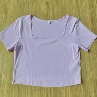 ราคา เสื้อครอป Uniqlo ม่วงอ่อน (26704654851)