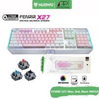 ราคา NUBWO KEYBOARD(คียบอร์ด)Mechanical Gaming รุ่นFENRIR X27 White(Blue,Red Switch) (5488463030)
