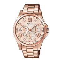 ราคา Casio Sheen นาฬิกาข้อมือผู้หญิง สายสเตนเลส รุ่น SHE-3806PG,SHE-3806PG-9A,SHE-3806PG-9AUDR (CMG) - สีพิงค์โกลด์ (1670503879)