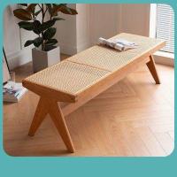 ราคา ม้านั่งหวายไม้เนื้อแข็งม้านั่งห้องนอนห้องนั่งเล่นย้อนยุคเก้าอี้ม้านั่งบ้านที่พักพร้อมอาหารเช้าเก้าอี้เปลี่ยนรองเท้าบางคู (18393977940)