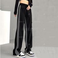 ราคา Plus size เสื้อผ้าสาวอวบ❤ กางเกงขายาวสาวอวบ ผู้หญิง ไซส์ใหญ่ เอวสูง กางเกงวอร์ม jogger pants ทรงหลวม ลายทาง สีดำ สไตล์เกาหลีแฟชั่น ,คนอ้วนใส่ได้ (27702842415)