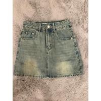 ราคา New! กระโปรงยีนส์สีสนิม มีซับกางเกง Size XS (19778539547)