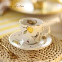 ราคา Violet Flamingo แก้วกาแฟขนาดเล็ก (แก้ว Espresso) ลายเลมอนผีเสื้อ ขนาด 100 cc (14690919265)