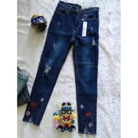 ราคา FIREFLY กางเกงยีนส์ขายาวเอวสูง ปักลายดอกไม้ (15812186613)