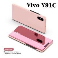ราคา เคสเปิดปิดเงา Case Vivo Y91C / Y1s เคสกันกระแทกตั้งได้ ฝาเปิดปิดเงาSmartCase ส่งจากไทย (4431866680)