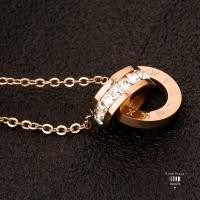ราคา Korea style สร้อยคอพร้อมจี้สลักเลขโรมันประดับเพชร (11275629023)