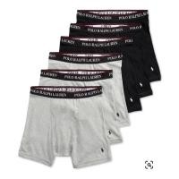 ราคา แท้%เซ็ต 6 ตัว Polo Ralph Lauren Men's Cotton Boxer Briefs (21101093460)