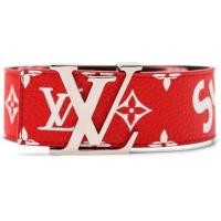 ราคา SLUM LTD - Louis Vuitton x Supreme Initiales Belt 40 MM Monogram Red (11821057900)