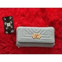 ราคา กระเป๋าสตางค์สีเทามีสายสะพายข้าง (18588407042)